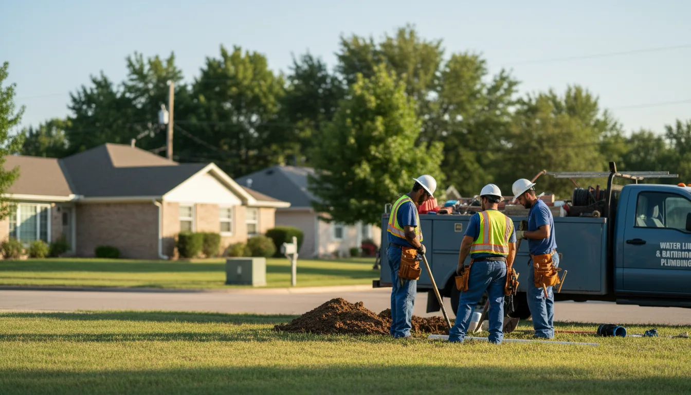 Residential water line and bathroom plumbing service in Lehi, UT